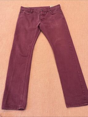 Aubergine / burgundy W34L32 Jeans Women's Straight Leg